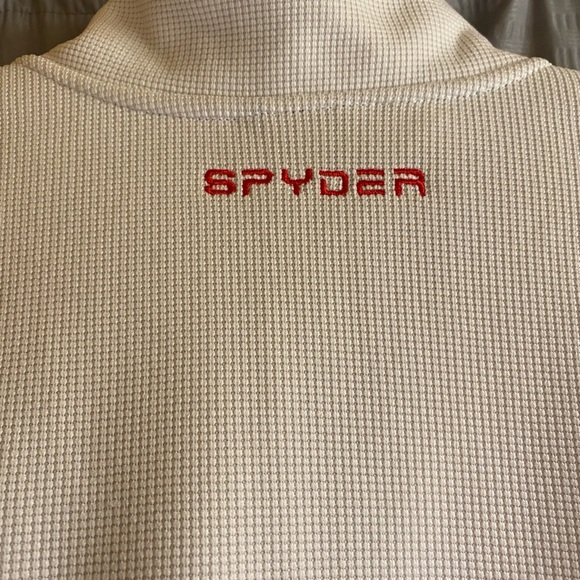 Spyder White and Black Zip-Up Jacket with Red Accents - Picture 5 of 5